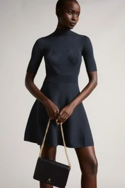 Ted Baker Blue Engineered Skater Dress -Tedbaker Sales 2024 unnamed file 1009