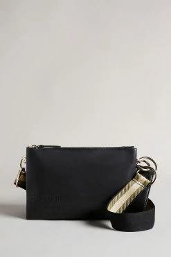 Ted Baker Black Darceyy Branded Webbing Cross-Body Bag
