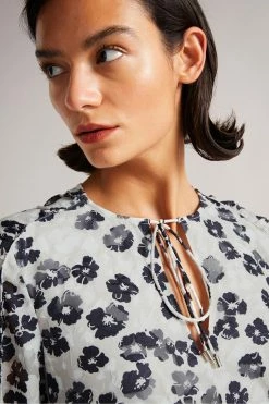 Ted Baker Felici Mid Grey Ruched Detail Mini Dress -Tedbaker Sales 2024 unnamed file 1032