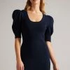 Ted Baker Dk-Blue Dollra Scoop Neck Bodycon Dress -Tedbaker Sales 2024 unnamed file 1041