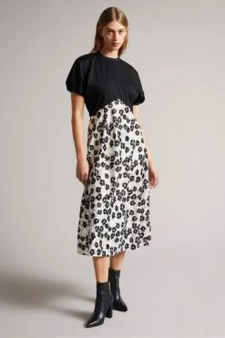 Ted Baker Gwiana Black Ponte Top With Midi Skirt Dress -Tedbaker Sales 2024 unnamed file 1078