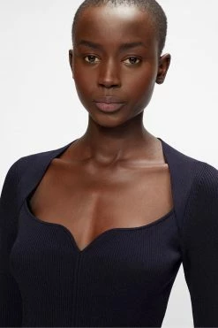 Ted Baker Blue Millly Sweetheart Neckline Dress -Tedbaker Sales 2024 unnamed file 1082