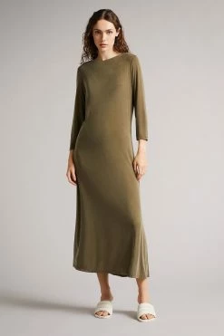 Ted Baker Green Neivaeh Twist Back Jersey Dress