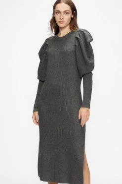 Ted Baker Grey Vctoria Extreme Sleeve Knit Dress -Tedbaker Sales 2024 unnamed file 1116