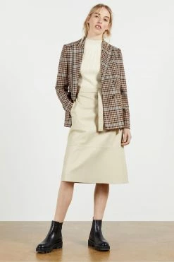 Ted Baker Natural Susanna Pleather Mockable Midi Dress -Tedbaker Sales 2024 unnamed file 1140