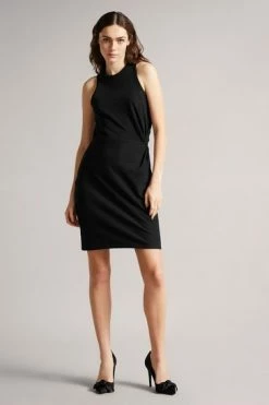 Ted Baker Livviaa Black Knot Front Jersey Dress -Tedbaker Sales 2024 unnamed file 1179