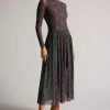 Ted Baker Black Meadoww Mesh Dress With Smocking -Tedbaker Sales 2024 unnamed file 1180