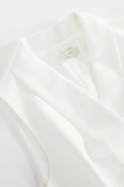 Ted Baker White Laraaa Mock Wrap Tiered Mini Dress -Tedbaker Sales 2024 unnamed file 1190