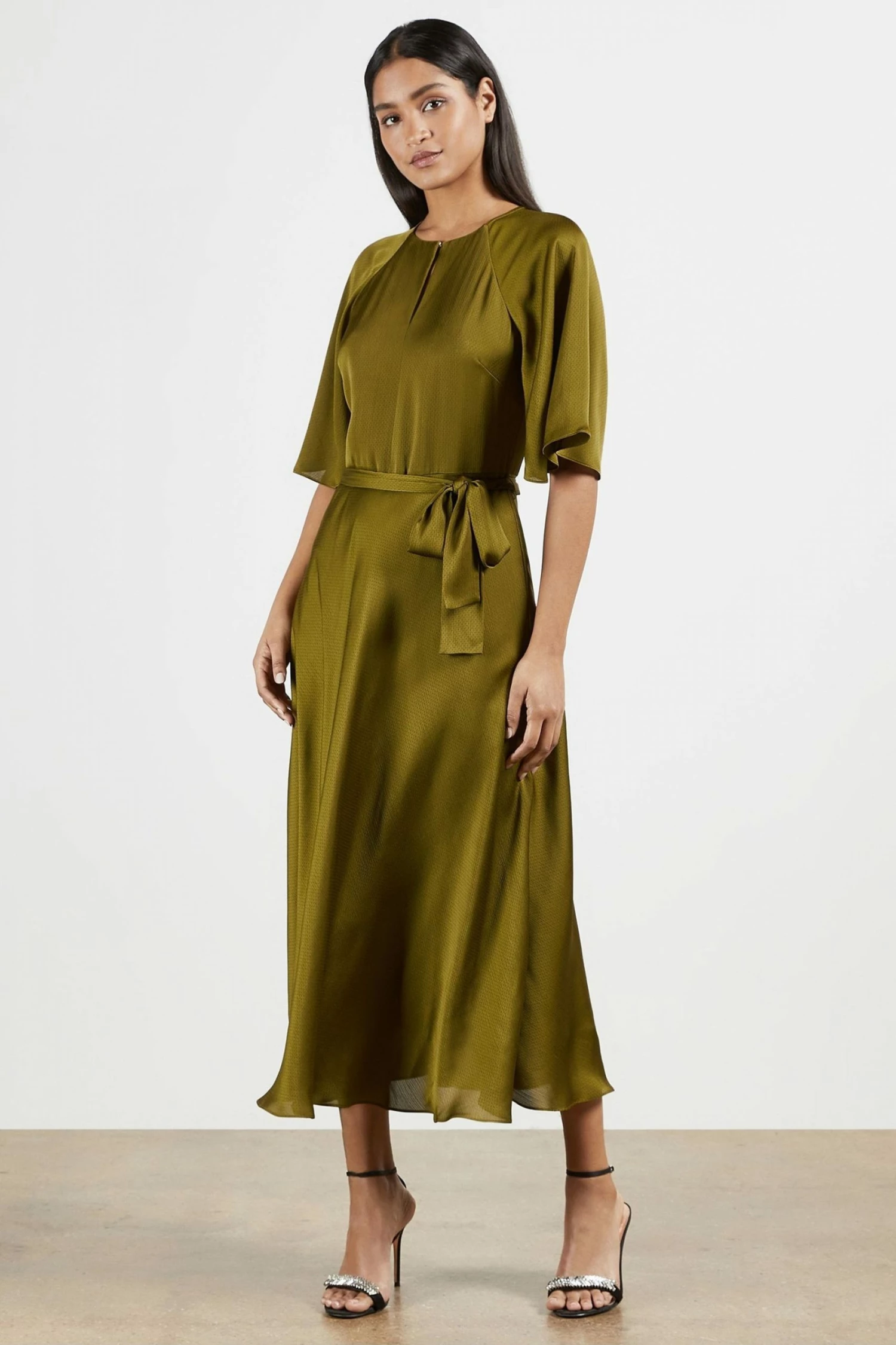 Ted Baker Green Hariiet Raglan Sleeve Tea Midi Dress 3 Ted Baker Green Hariiet Raglan Sleeve Tea Midi Dress