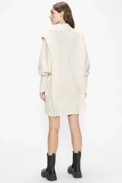 Ted Baker Womens White Arriaa Cable Sweater Dress -Tedbaker Sales 2024 unnamed file 1301