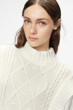 Ted Baker Womens White Arriaa Cable Sweater Dress -Tedbaker Sales 2024 unnamed file 1302