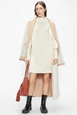 Ted Baker Womens White Arriaa Cable Sweater Dress -Tedbaker Sales 2024 unnamed file 1304