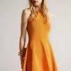 Ted Baker Orange Rayon Flippy Knit Dress -Tedbaker Sales 2024 unnamed file 1311