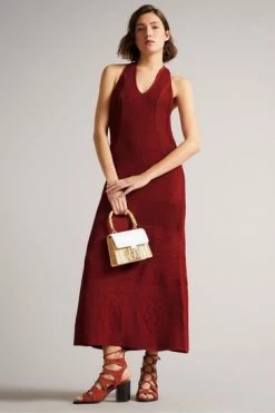 Ted Baker Brown Crochet Easy Fit Maxi Dress -Tedbaker Sales 2024 unnamed file 1348