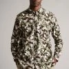 Ted Baker Poplar Brown Long Sleeve Abstract Floral Print Shirt -Tedbaker Sales 2024 unnamed file 1388