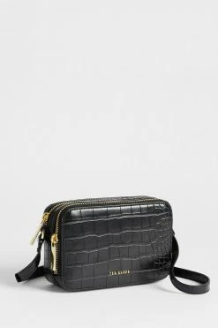 Ted Baker Black Stina Double Zip Mini Camera Bag
