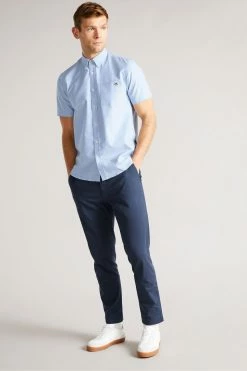 Ted Baker Capsho Blue Short Sleeve Oxford Shirt -Tedbaker Sales 2024 unnamed file 1427