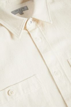 Ted Baker Enfield Ecru White Long Sleeved Denim Overshirt -Tedbaker Sales 2024 unnamed file 1449