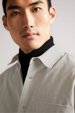 Ted Baker Hacknee Brown Long Sleeve Padded Reversible Puppytooth Shirt -Tedbaker Sales 2024 unnamed file 1454