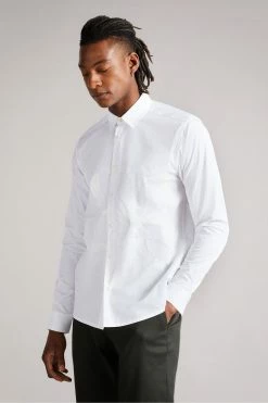 Ted Baker Strafod White Long Sleeve Large Flower Placement Print Shirt