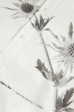 Ted Baker Ilford White Long Sleeve Thistle Placement Print Shirt -Tedbaker Sales 2024 unnamed file 1480