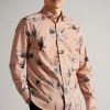 Ted Baker Pink Oldford Long Sleeve Thistle Print Shirt -Tedbaker Sales 2024 unnamed file 1482