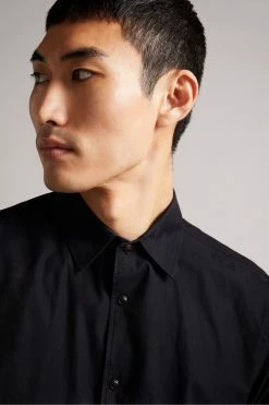 Ted Baker Black Onested Long Sleeve Floral Jacquard Shirt -Tedbaker Sales 2024 unnamed file 1497