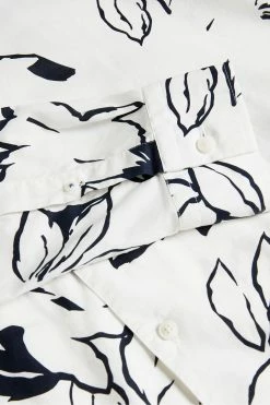 Ted Baker Ashlo White Long Sleeve Floral Outline Printed Shirt -Tedbaker Sales 2024 unnamed file 1512