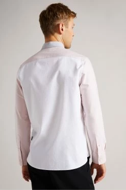 Ted Baker Natural Foster Long Sleeve Colourblock Oxford Shirt -Tedbaker Sales 2024 unnamed file 1515