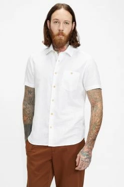 Ted Baker White Civiche Plain Linen Shirt