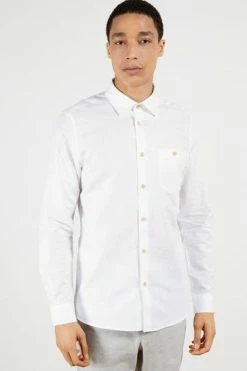Ted Baker White Sauss Linen Shirt -Tedbaker Sales 2024 unnamed file 1557