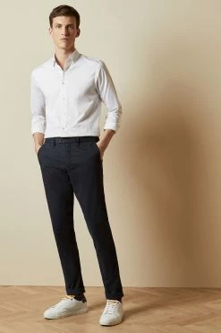 Ted Baker Blue Bobcut Cotton Plain Shirt -Tedbaker Sales 2024 unnamed file 1574