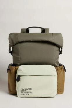 Ted Baker Fredd Khaki Green Colourblock Backpack 13 Ted Baker Fredd Khaki Green Colourblock Backpack -Tedbaker Sales 2024 unnamed file 158