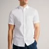 Ted Baker Addle White Short Sleeve Linen Shirt -Tedbaker Sales 2024 unnamed file 1582