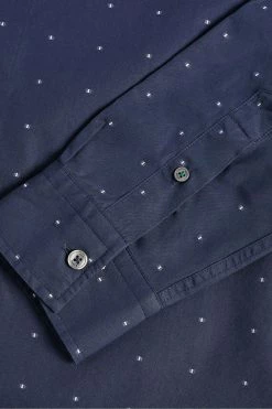 Ted Baker Loroll Navy Blue Clean Dobby Shirt -Tedbaker Sales 2024 unnamed file 1591