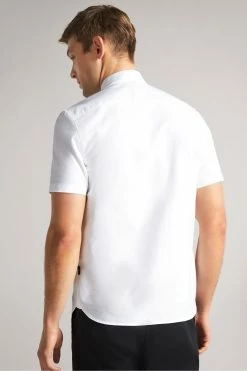 Ted Baker Ditton White Short Sleeve Oxford Shirt -Tedbaker Sales 2024 unnamed file 1594