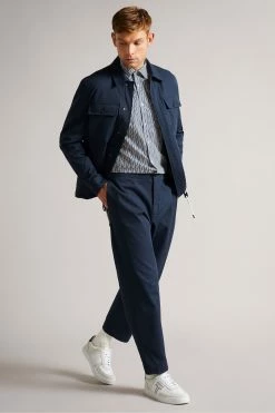 Ted Baker Blue Ruskin Long Sleeve Retro Print Shirt -Tedbaker Sales 2024 unnamed file 1603