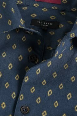 Ted Baker Blue Gintlo Ls Diamond Geo Print Shirt -Tedbaker Sales 2024 unnamed file 1611