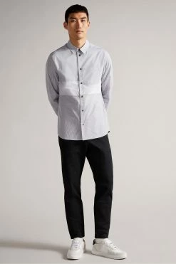 Ted Baker White Brennan Mib Stripe Shirt -Tedbaker Sales 2024 unnamed file 1633