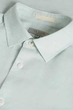 Ted Baker Addle Light Blue Short Sleeve Linen Shirt -Tedbaker Sales 2024 unnamed file 1704