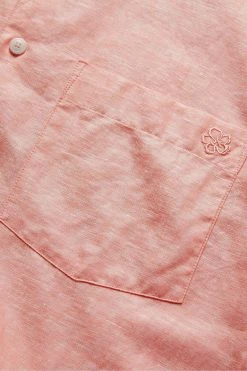 Ted Baker Remark Coral Pink Long Sleeve Linen Shirt -Tedbaker Sales 2024 unnamed file 1709