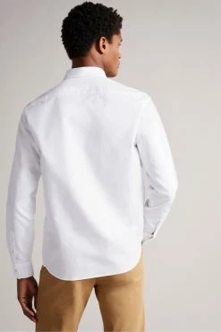 Ted Baker Paplet White Long Sleeve Oxford Shirt -Tedbaker Sales 2024 unnamed file 1713