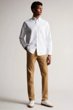 Ted Baker Paplet White Long Sleeve Oxford Shirt -Tedbaker Sales 2024 unnamed file 1714