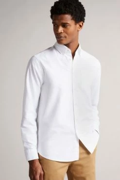 Ted Baker Paplet White Long Sleeve Oxford Shirt -Tedbaker Sales 2024 unnamed file 1716