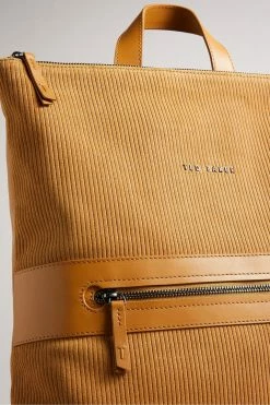 Ted Baker Tonne Mustard Corduroy Suede Backpack -Tedbaker Sales 2024 unnamed file 172