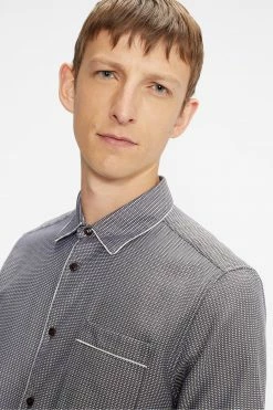 Ted Baker Blue Tastic Short Sleeve Woven Pattern Shirt -Tedbaker Sales 2024 unnamed file 1744