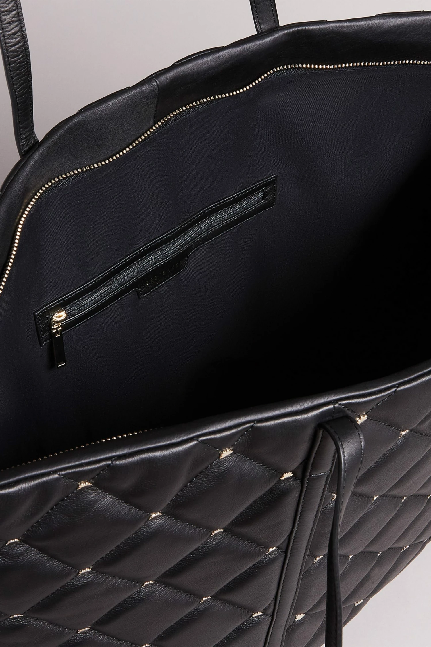 Ted Baker Black Quilted Studded Tote Bag 4 Ted Baker Black Quilted Studded Tote Bag - Image 2