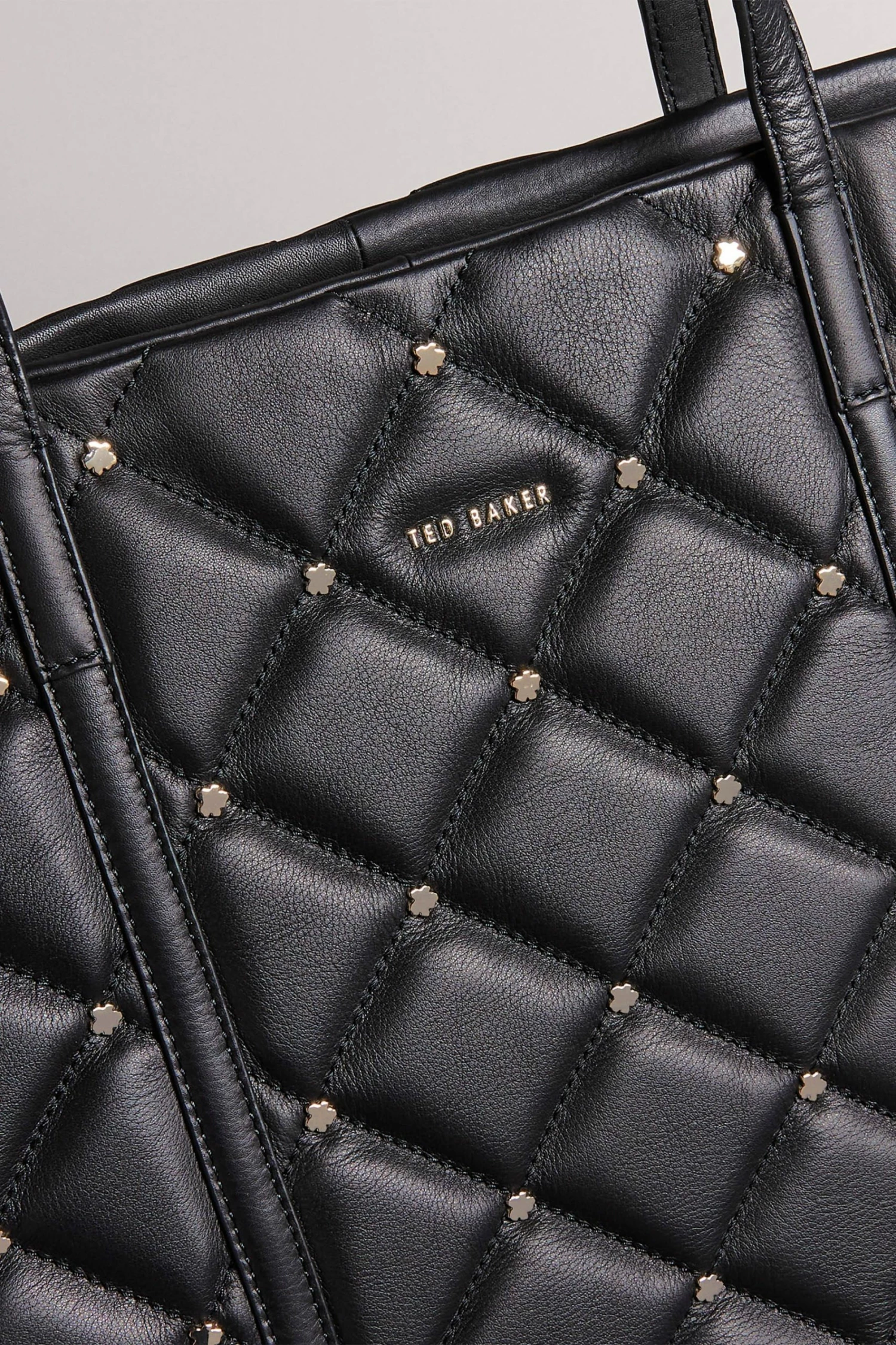 Ted Baker Black Quilted Studded Tote Bag 5 Ted Baker Black Quilted Studded Tote Bag - Image 3