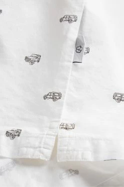 Ted Baker Mens White Deacon Short Sleeve Car Print Shirt -Tedbaker Sales 2024 unnamed file 1763