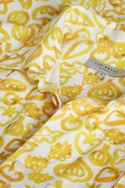 Ted Baker Argo Yellow Short Sleeve Vegetable Print Shirt -Tedbaker Sales 2024 unnamed file 1783